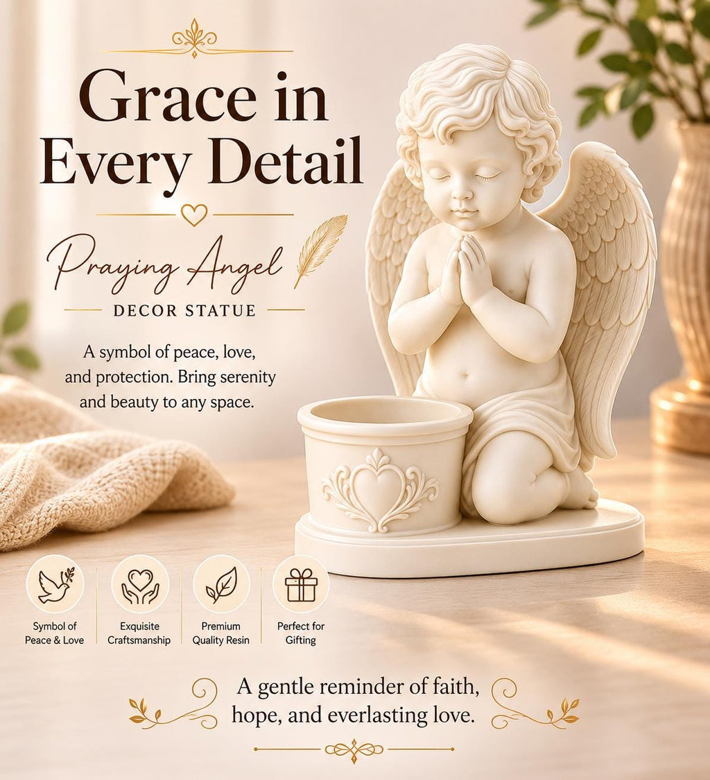 Praying Cherub Floral Holder