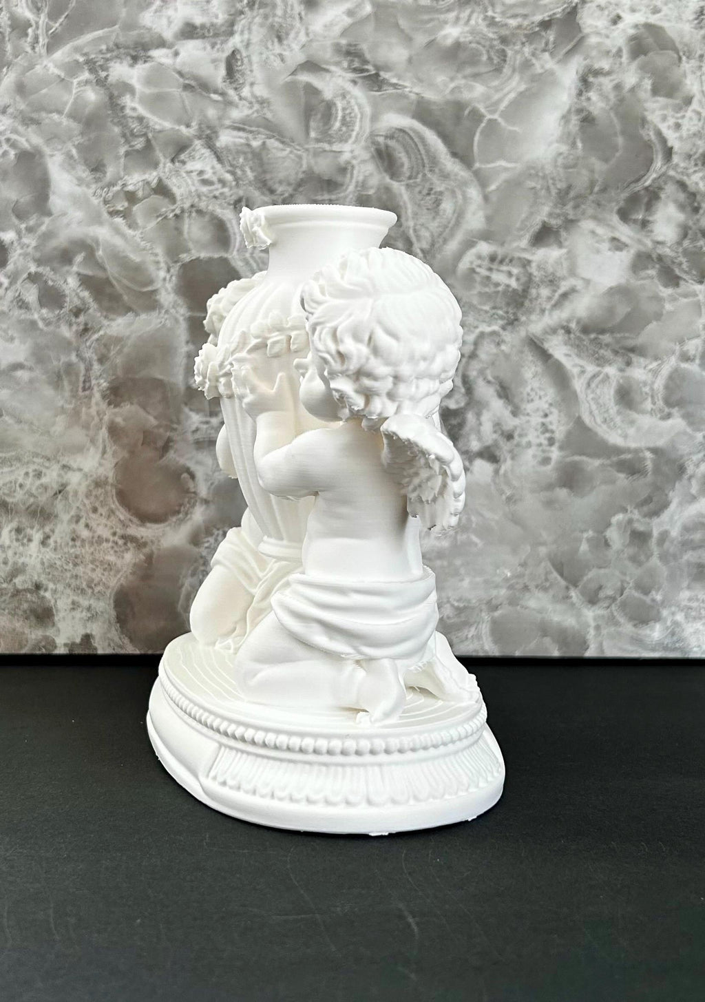 Cherub LED Taper Candle Holder