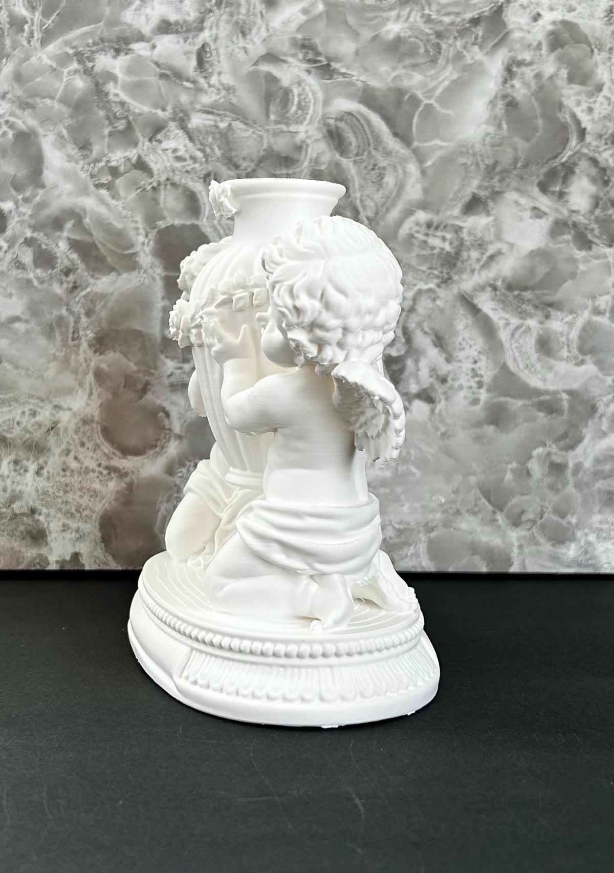 Cherub LED Taper Candle Holder