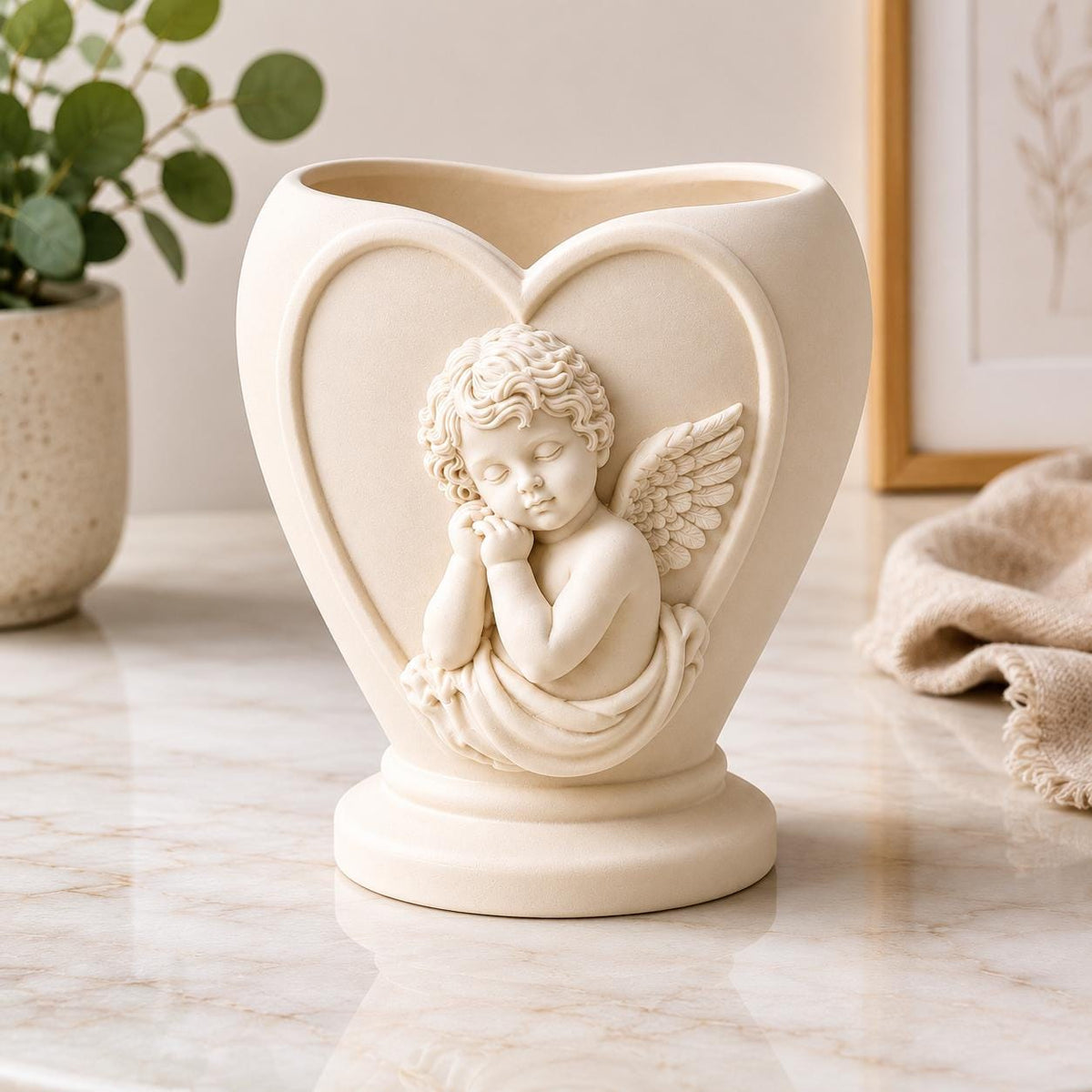 Cherub Heart Floral Arrangement Centerpiece