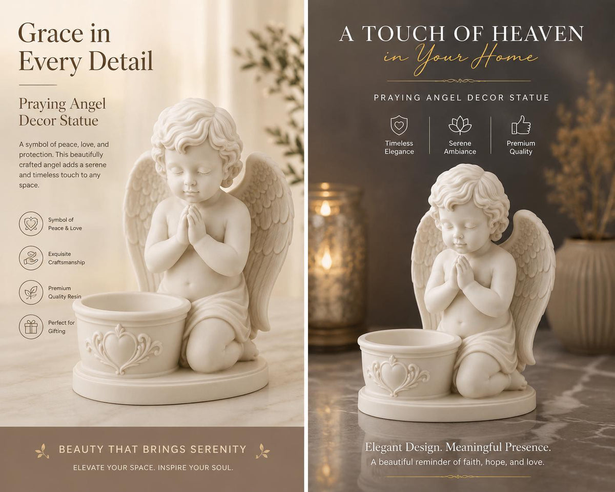 Praying Cherub Floral Holder