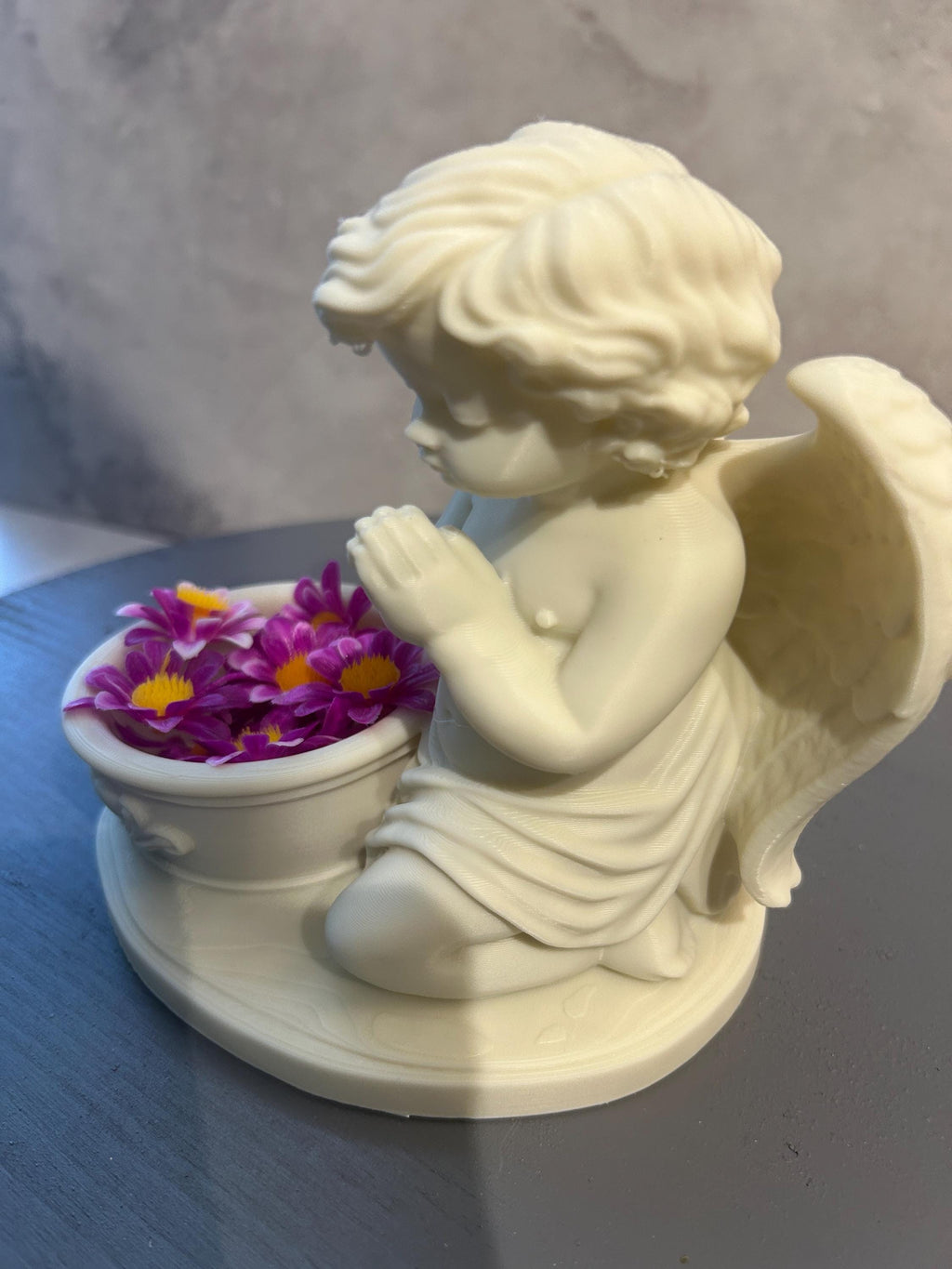 Praying Cherub Floral Holder