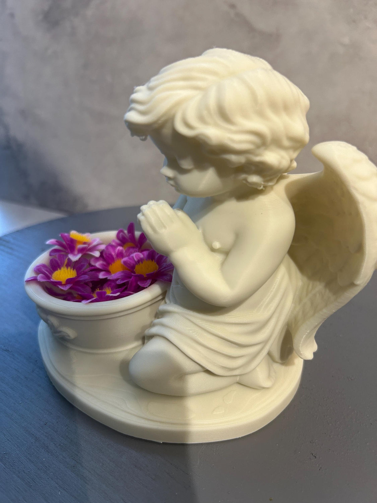 Praying Cherub Floral Holder