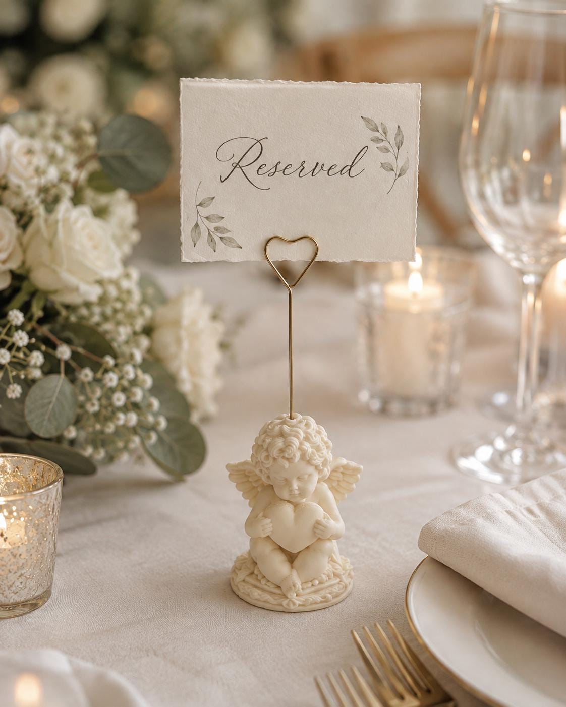 Cherub Table Card Holder