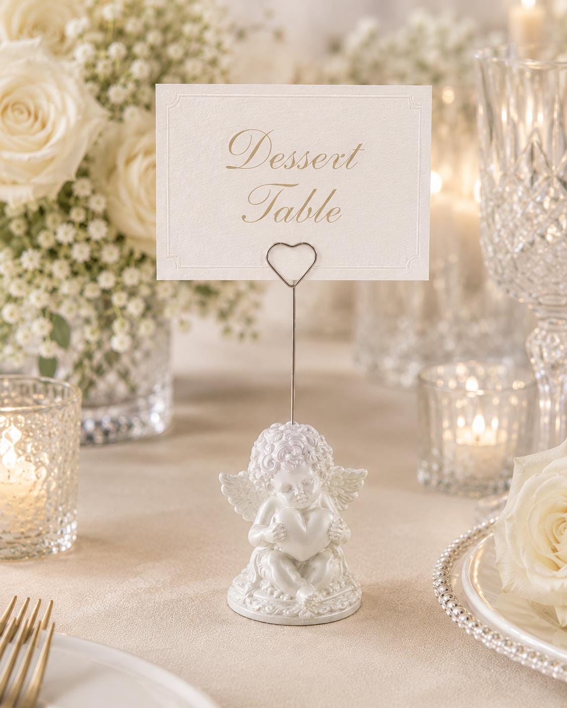 Classic Cherub Place Card Holder