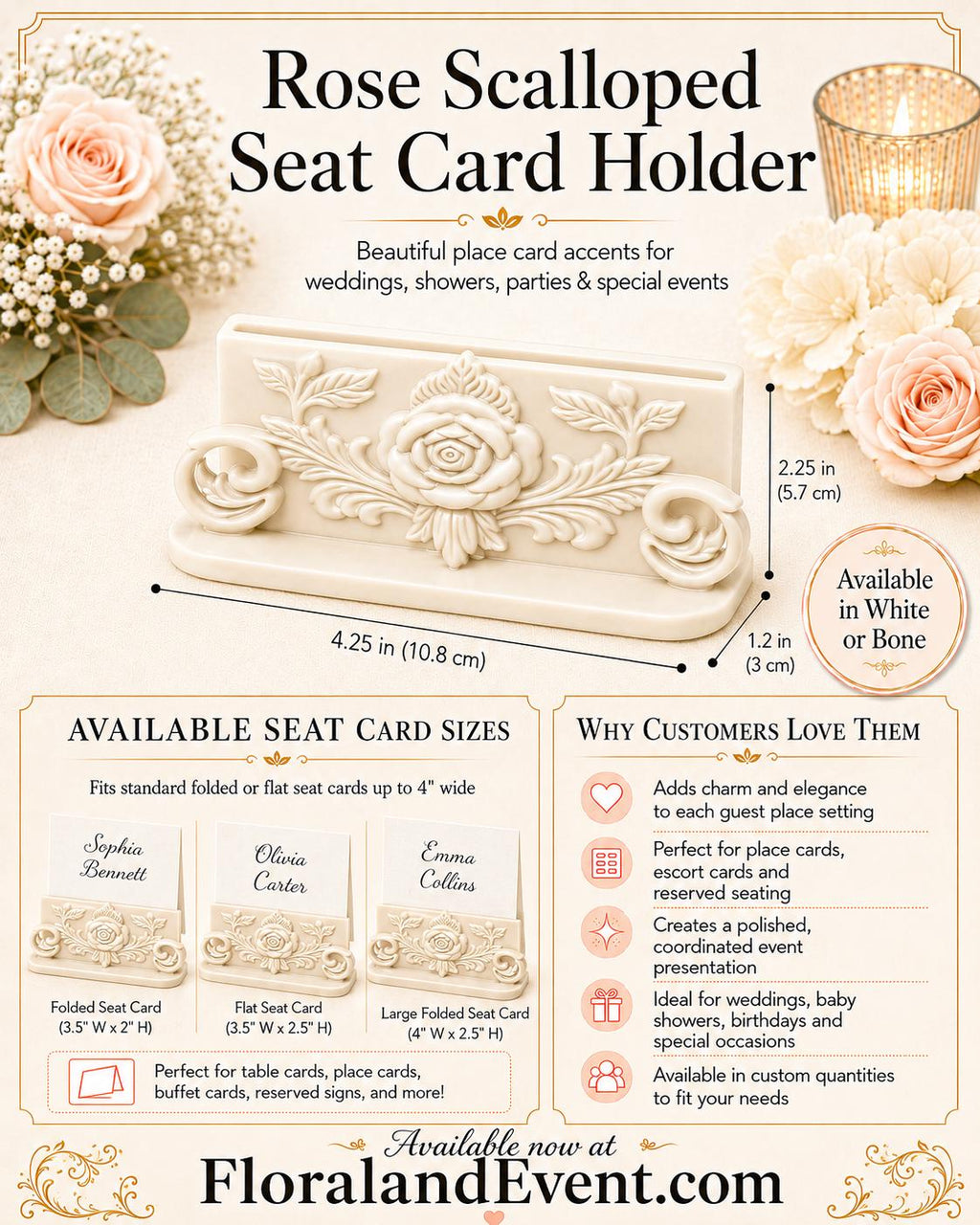 Floral Place Card Holder