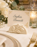 Elegant Leaf Place Card Holder