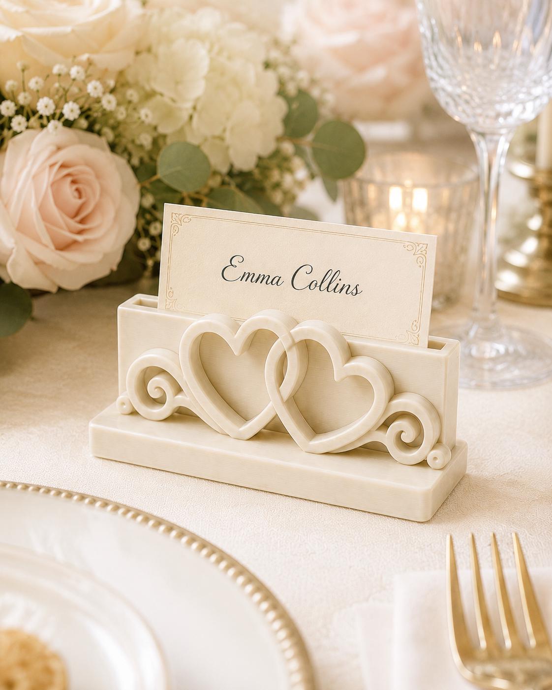 Connected Heart Place Card Holder
