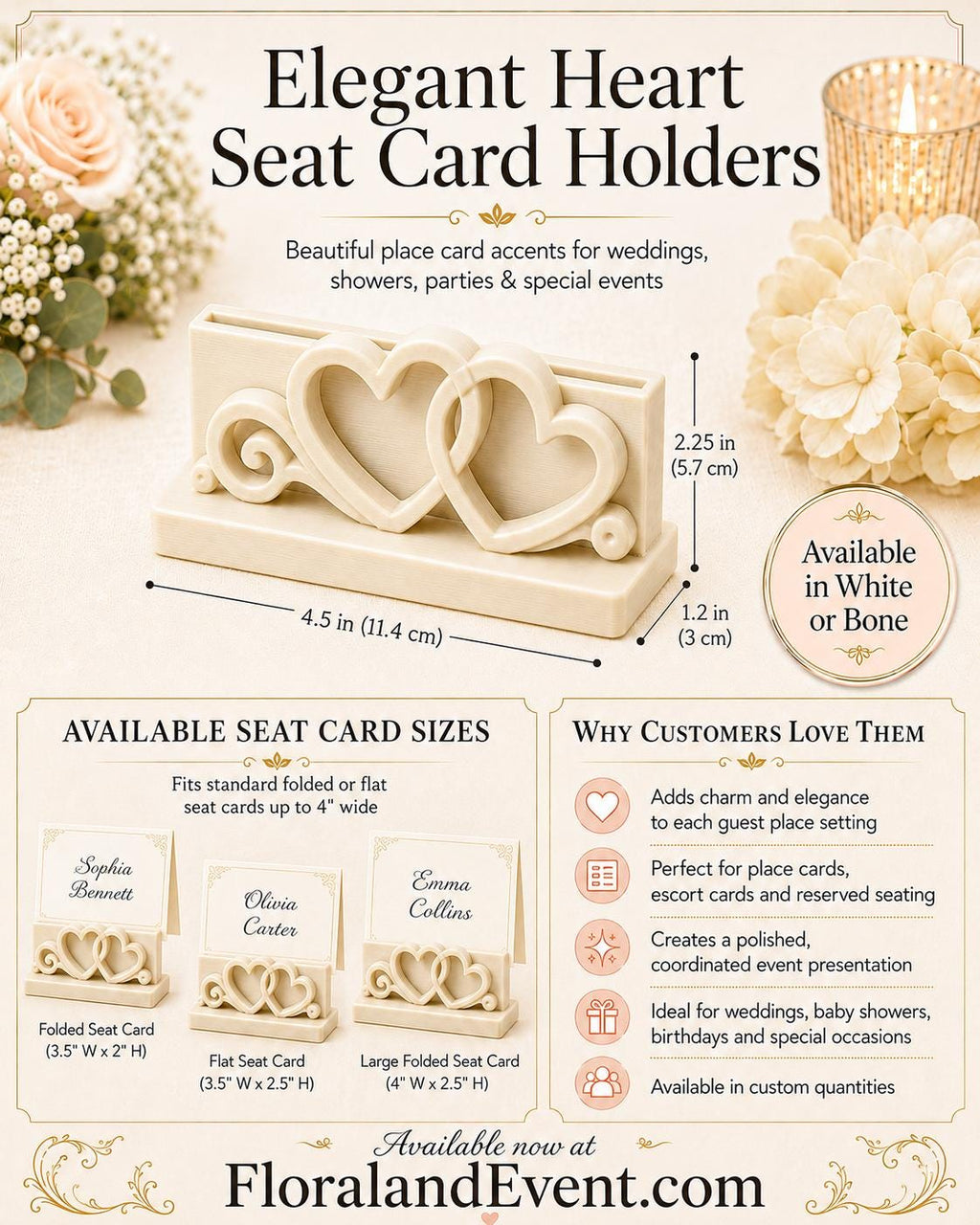 Connected Heart Place Card Holder