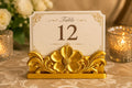 Gold Floral Table Card Holder