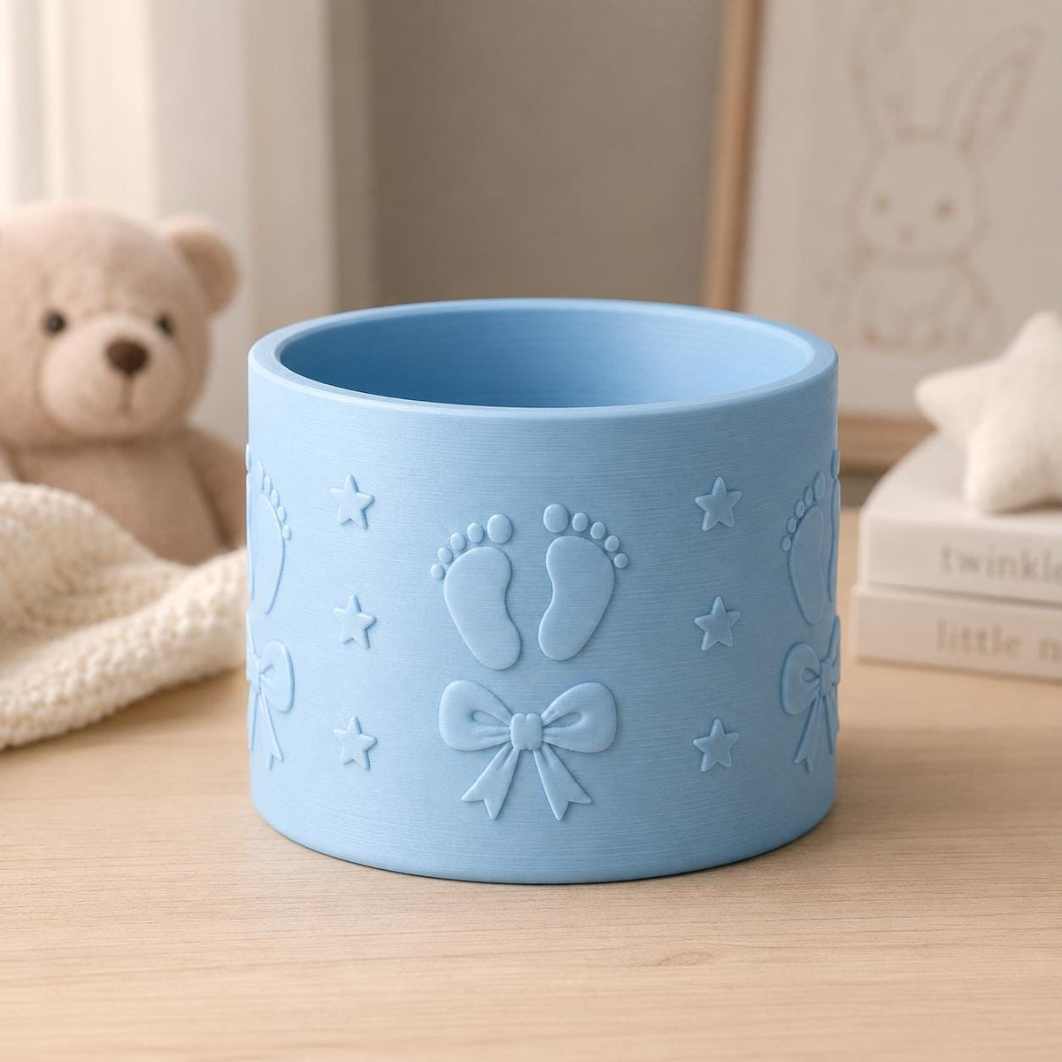 Baby Boy Blue Floral Holder