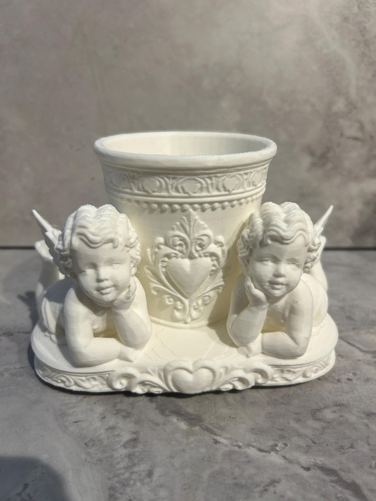 Cherub Floral Centerpiece Vase