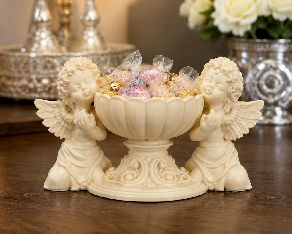 Cherub Floral Bowl Centerpiece