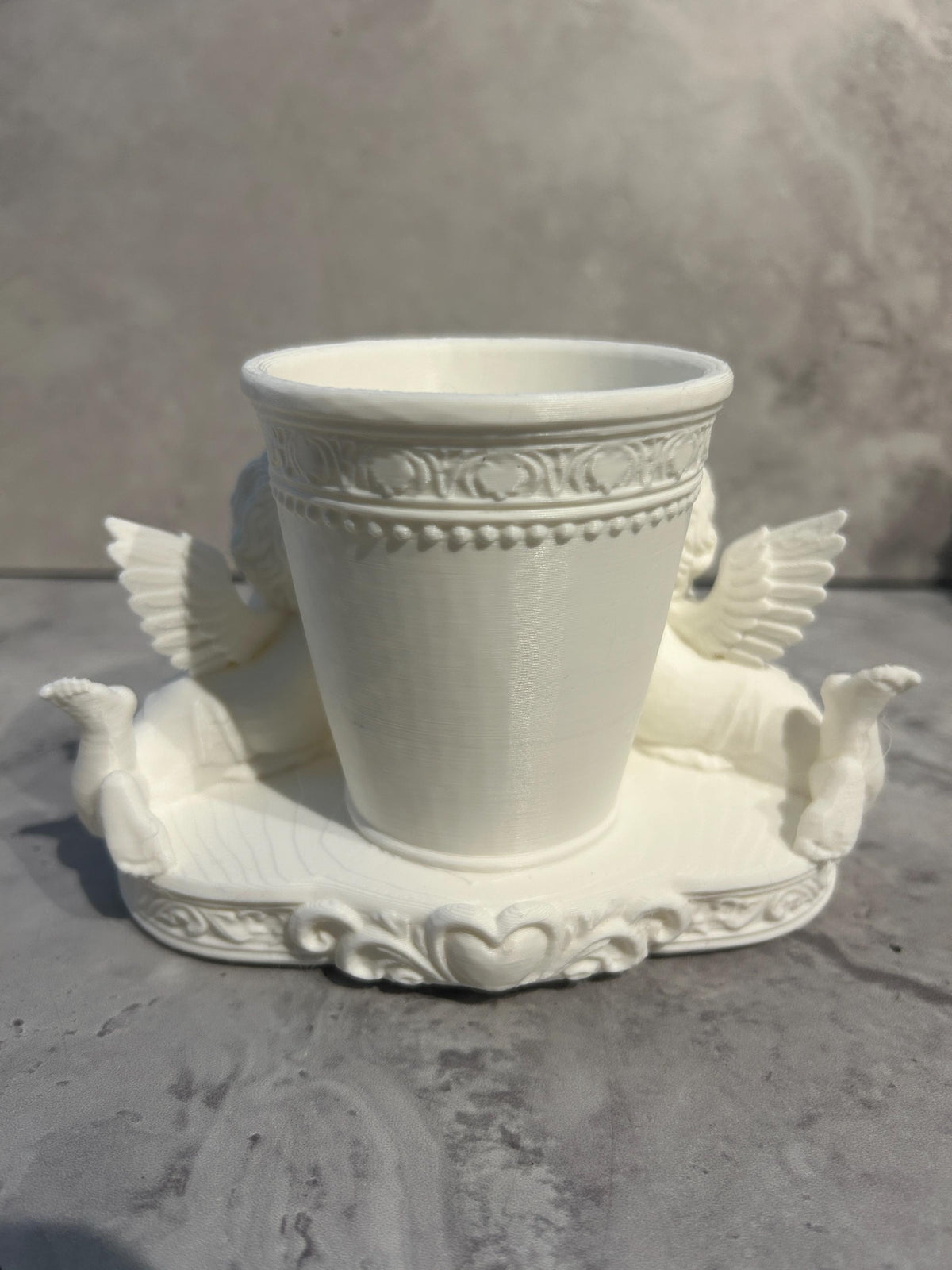 Cherub Floral Centerpiece Vase