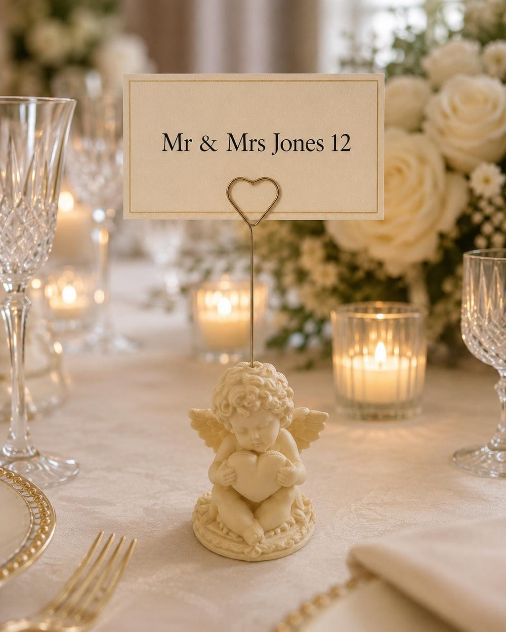 Classic Cherub Place Card Holder
