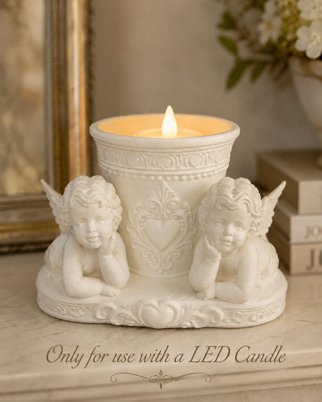 Cherub Floral Centerpiece Vase