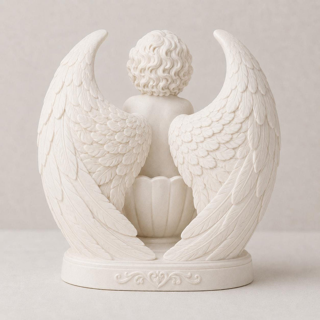 Winged Praying Cherub Floral Holder