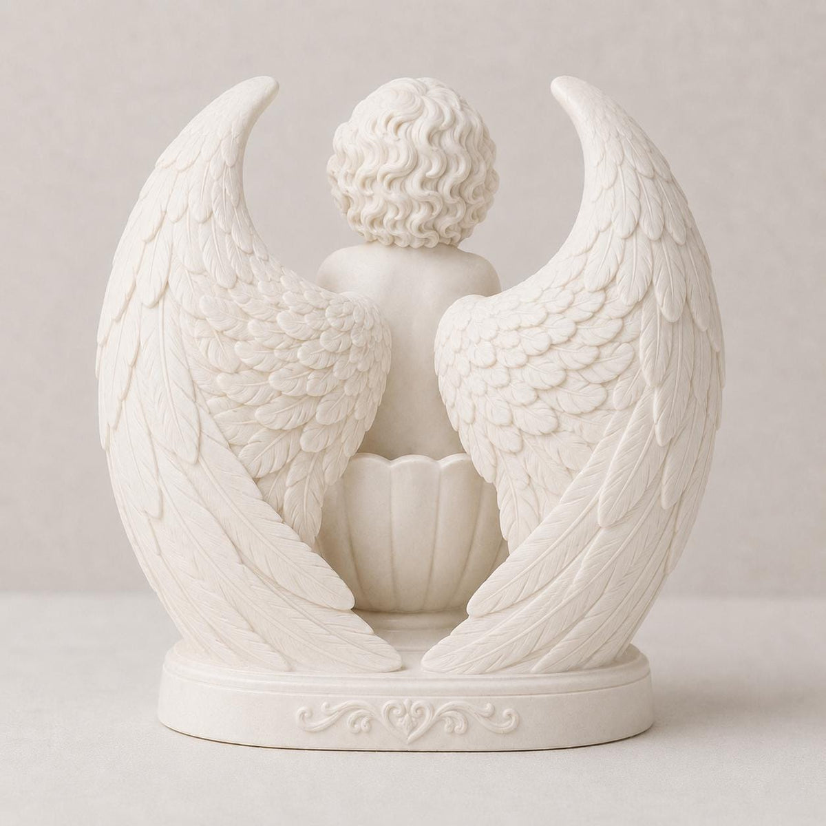 Winged Praying Cherub Floral Holder
