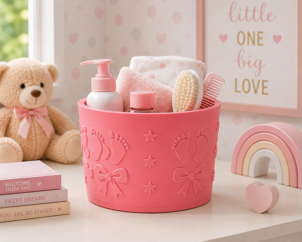 Baby Girl Pink Floral Holder