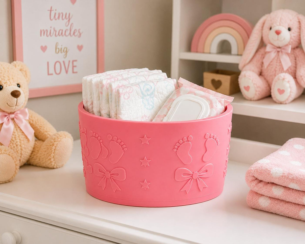 Baby Girl Pink Floral Holder