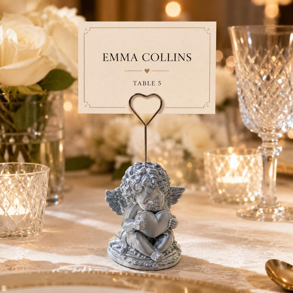 Premium Cherub Place Card Holder