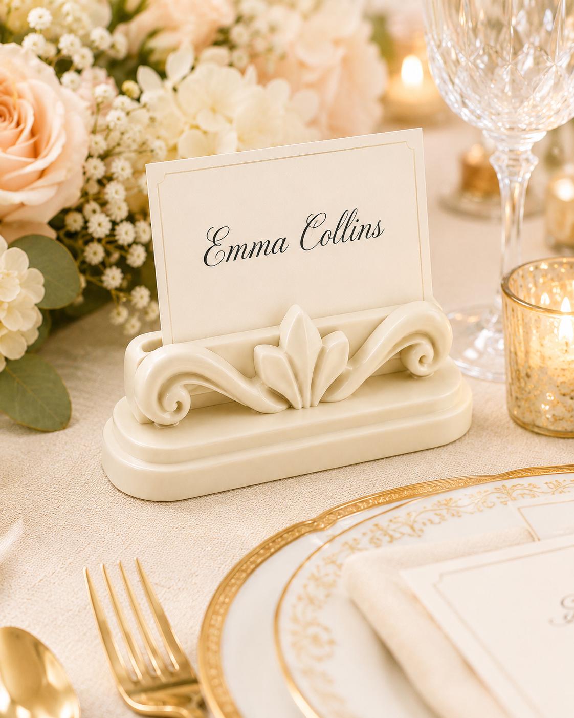 Scrolled Arch Place Card Holder