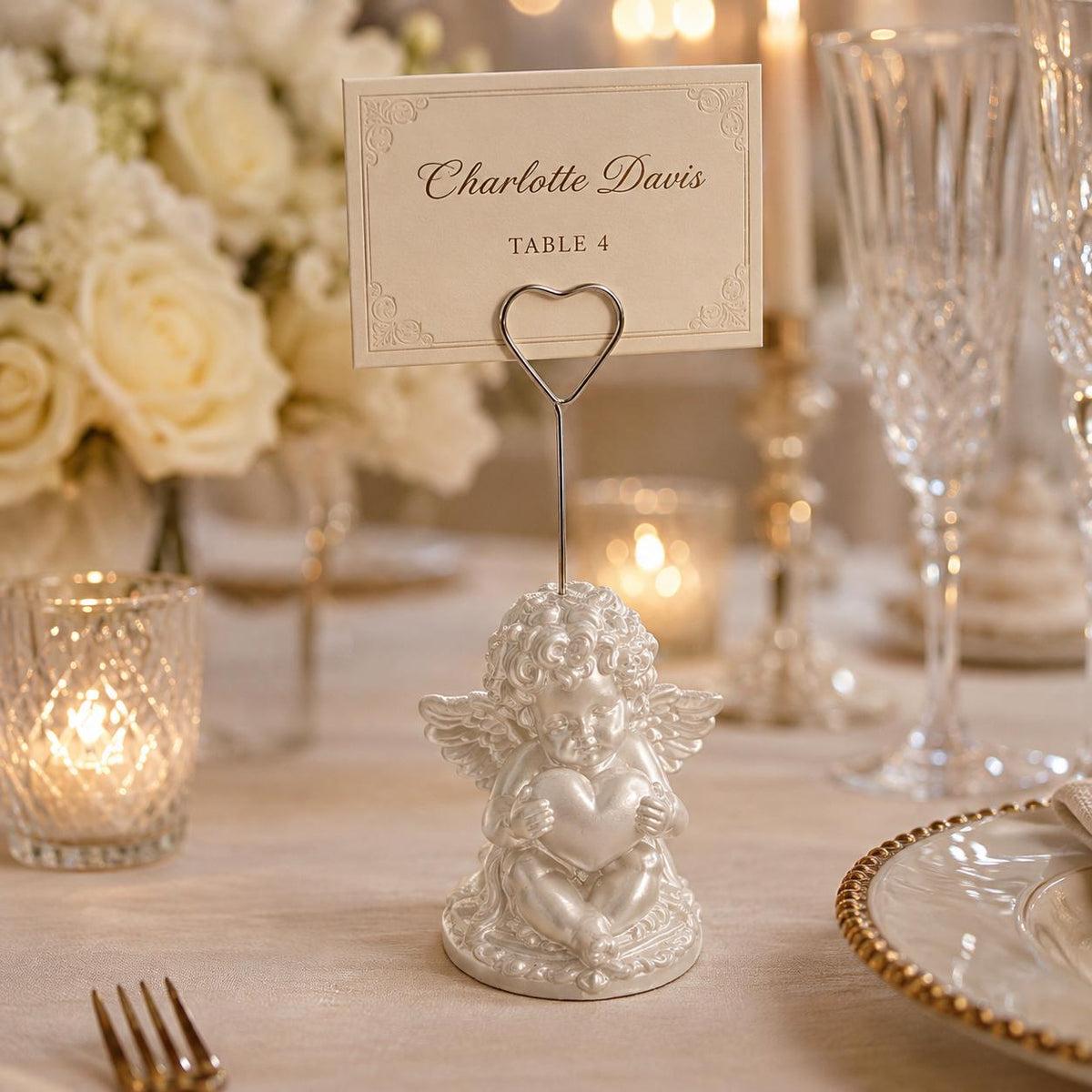 Premium Cherub Place Card Holder