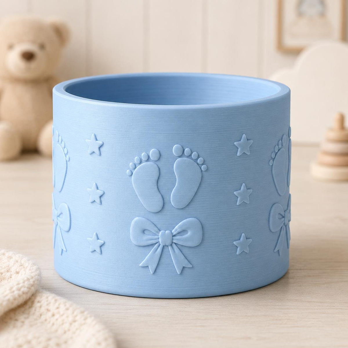 Baby Boy Blue Floral Holder