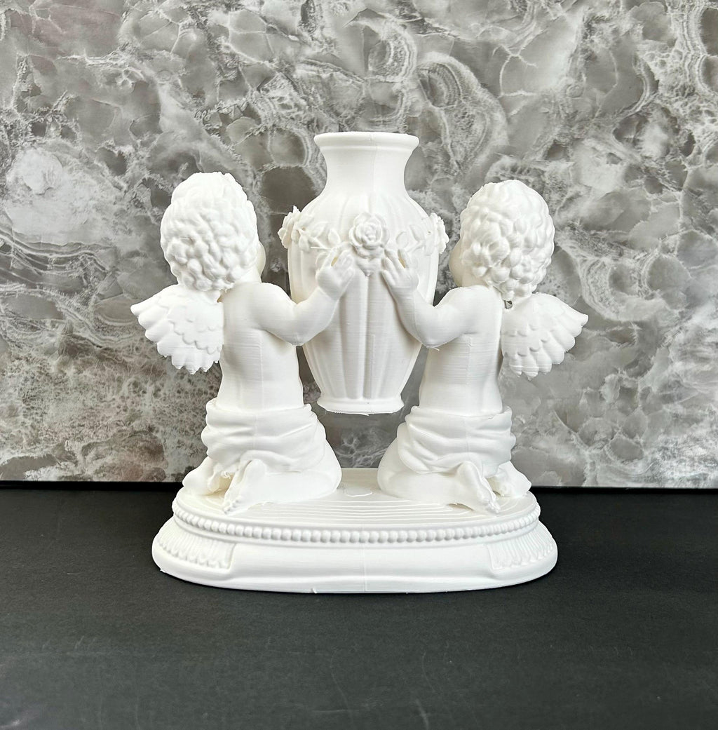 Cherub LED Taper Candle Holder