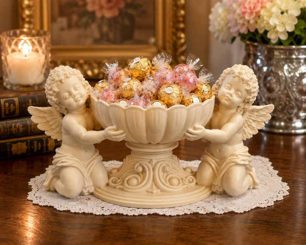 Cherub Floral Bowl Centerpiece