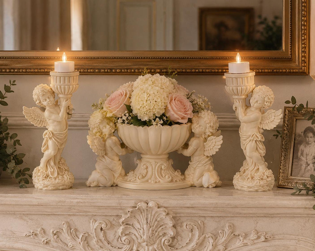 Cherub LED Tealight Candle Holder