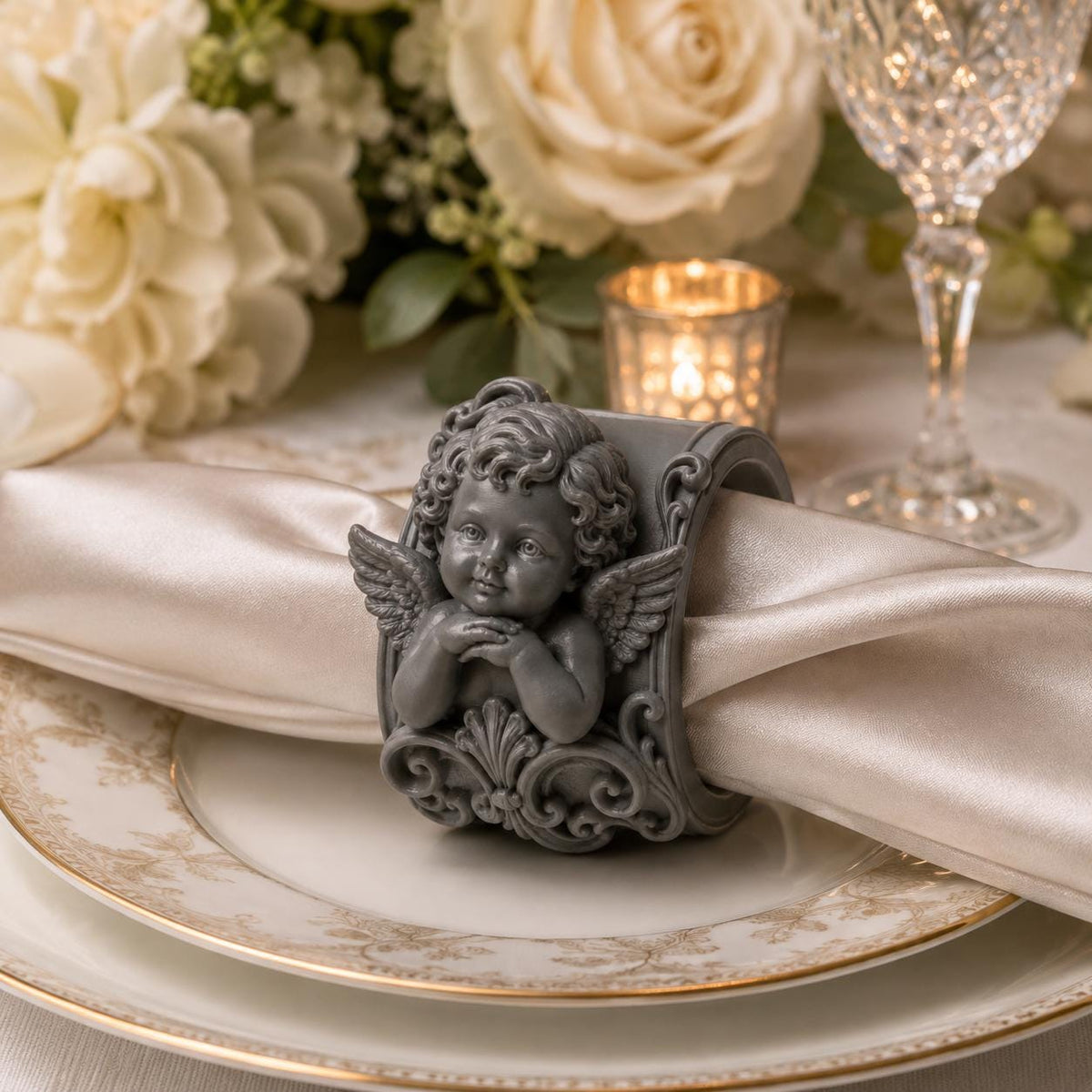 Cherub Napkin Ring Holder