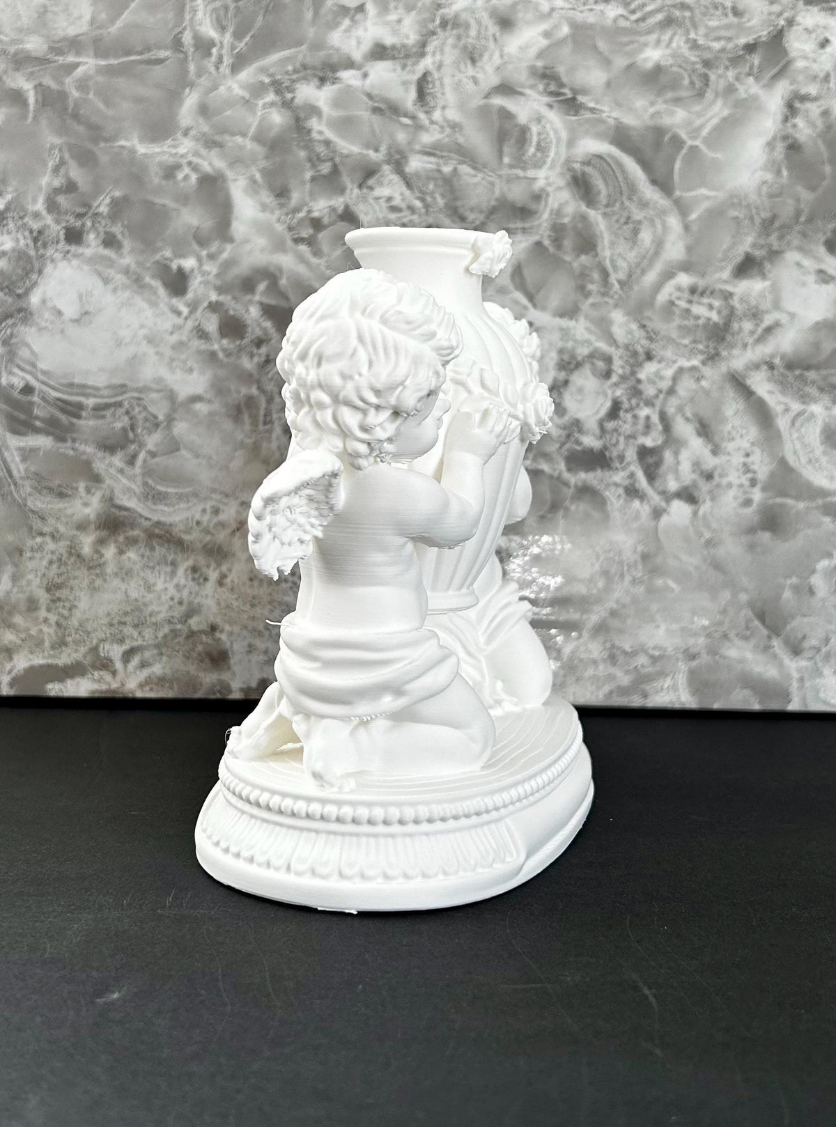 Cherub LED Taper Candle Holder