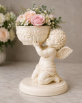 Single Cherub Floral Bowl Centerpiece