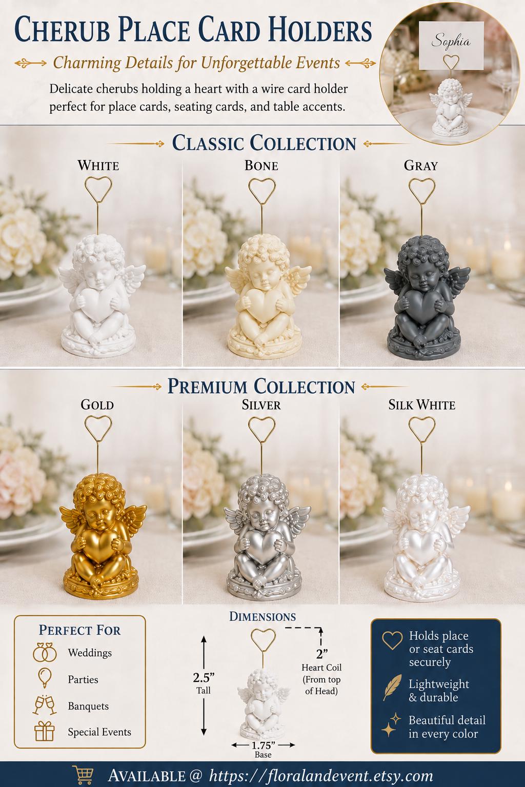 Premium Cherub Place Card Holder