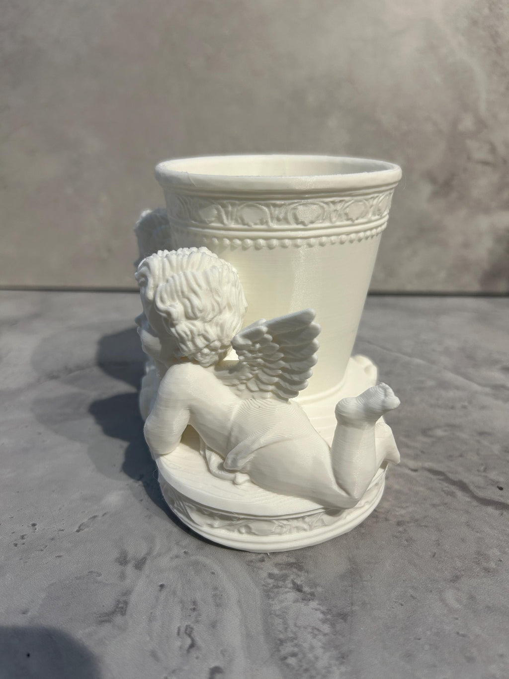 Cherub Floral Centerpiece Vase