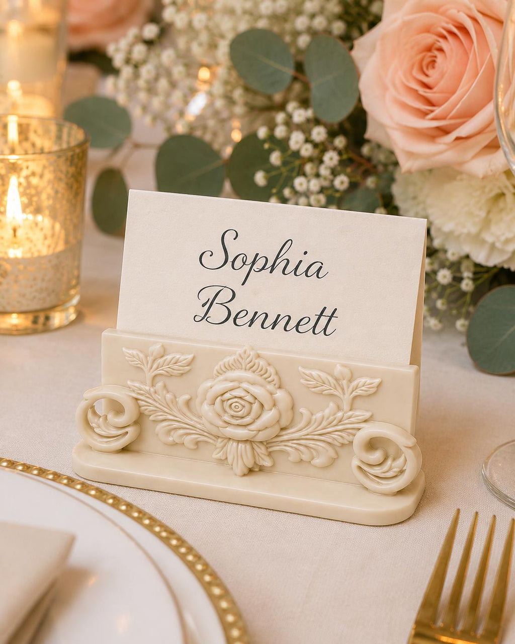 Floral Place Card Holder