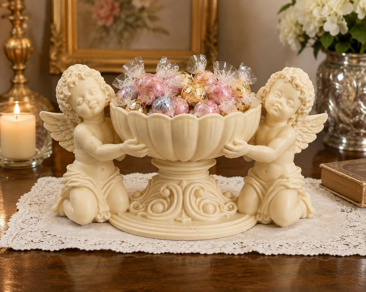 Cherub Floral Bowl Centerpiece