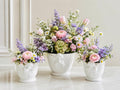 3-Piece Cherub Angel Floral Holder Set