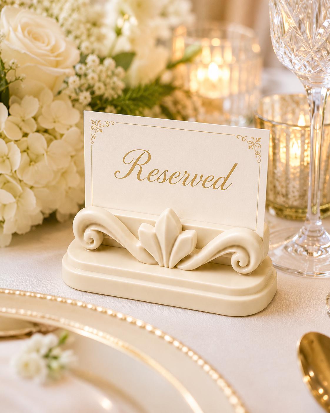 Scrolled Arch Place Card Holder