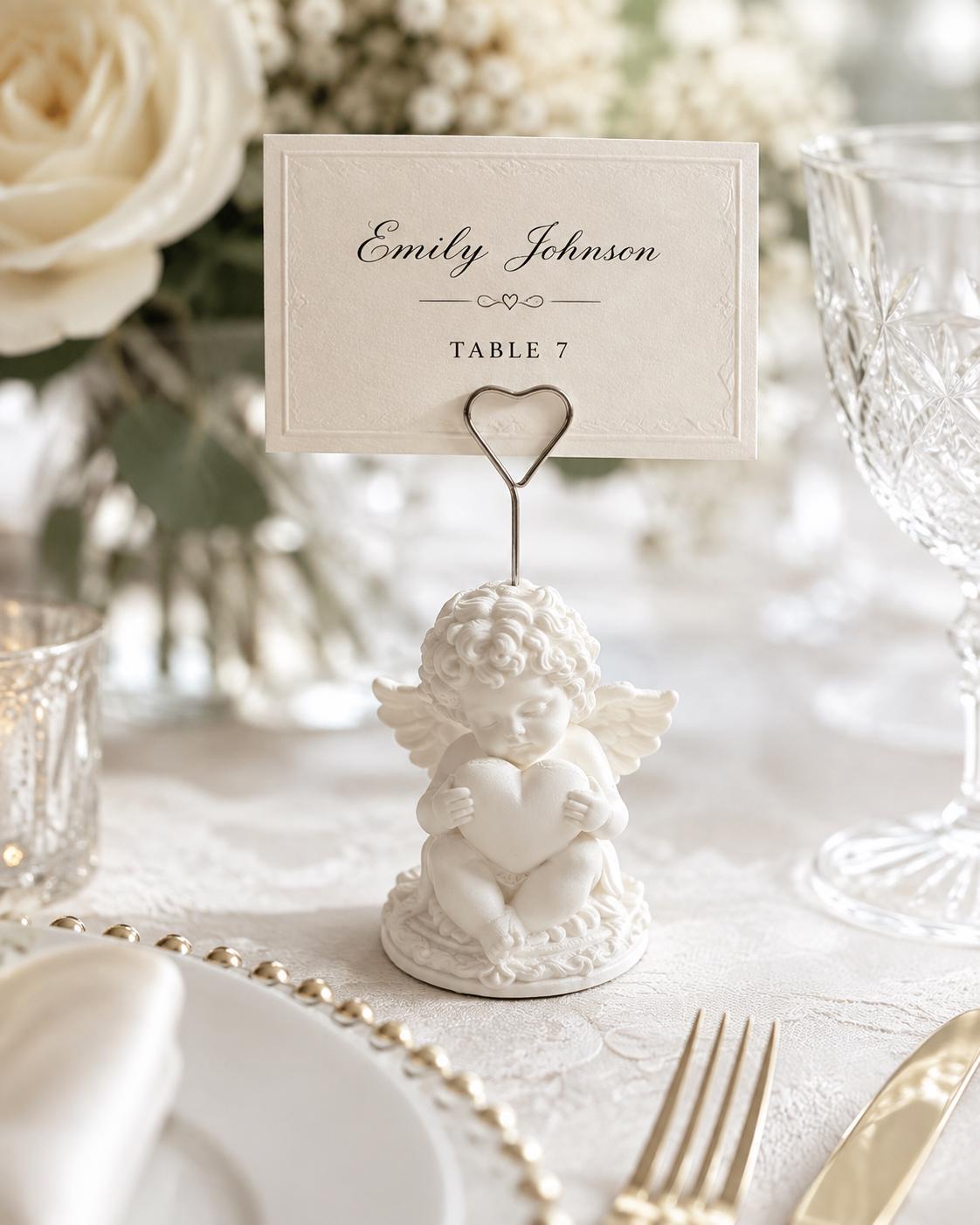 Classic Cherub Place Card Holder