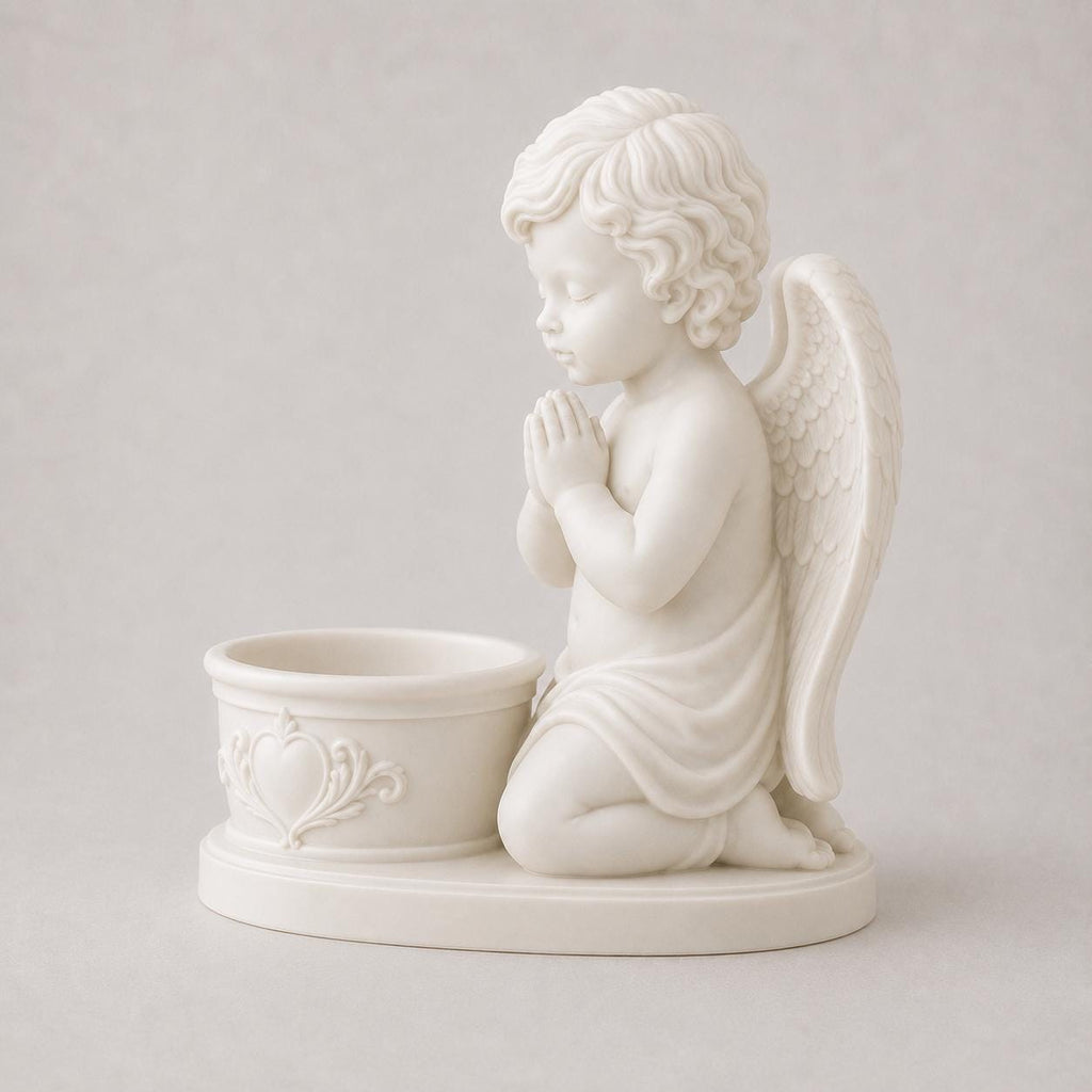 Praying Cherub Floral Holder