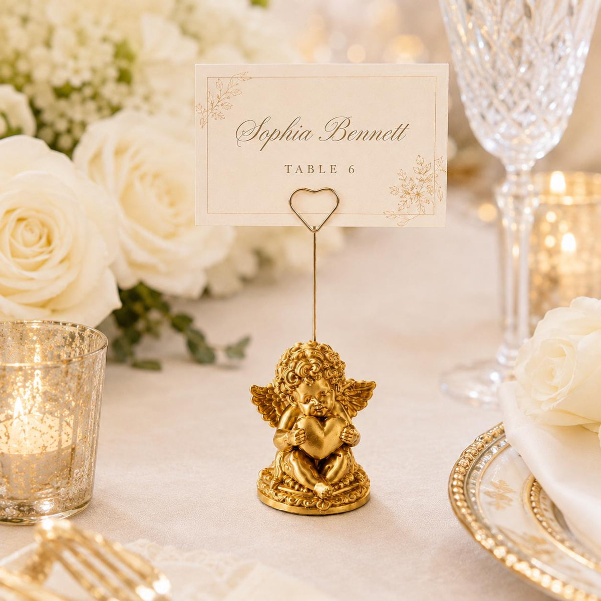 Premium Cherub Place Card Holder