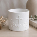 White Cross Floral Holder