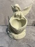 Heart Floral Bowl with Angel Wings