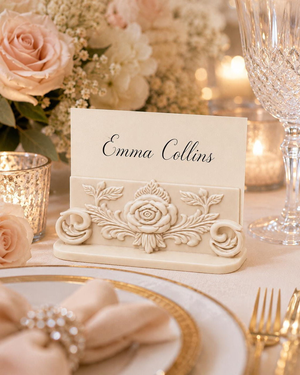 Floral Place Card Holder