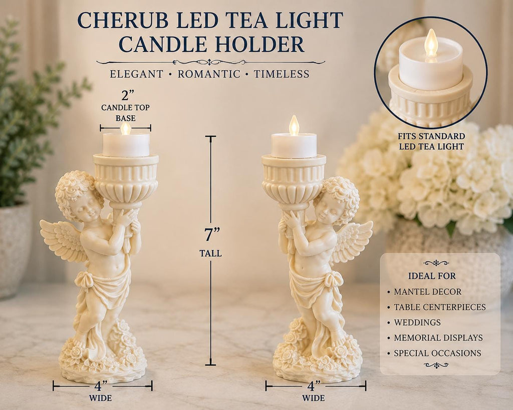 Cherub LED Tealight Candle Holder